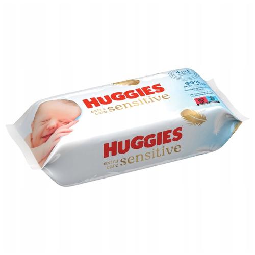 Miniaturka artykułu - HUGGIES Pure Extra Care Chusteczki nawilżane, 56 sztuk