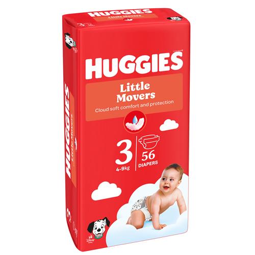 Miniaturka artykułu - HUGGIES Ultra Comfort Jumbo Pack (3) Pieluchy 4-9kg, 56szt. 