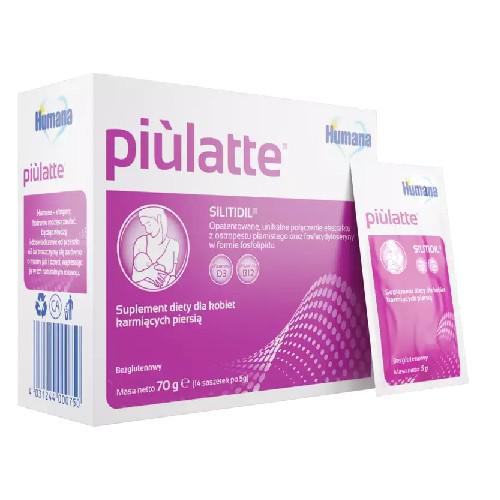 Miniaturka artykułu - Humana piulatte dla kobiet karmiących piersią 70 g, 14 saszetek po 5g