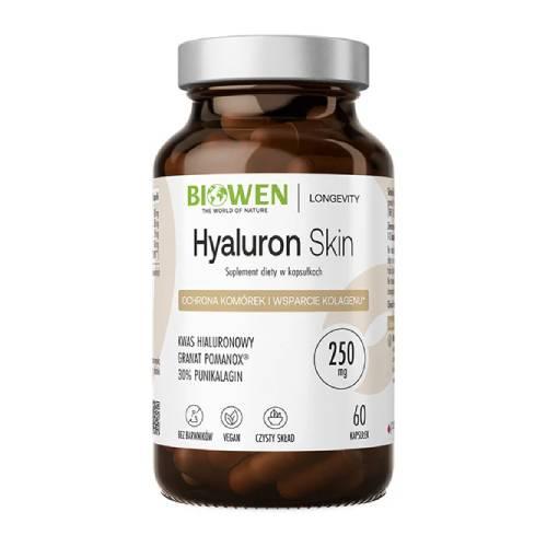 Miniaturka artykułu - Biowen Hyaluron Skin, 60 kaps. - z witaminą C i kwasem hialuronowym