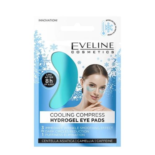 Miniaturka artykułu - Eveline Cosmetics Płatki pod oczy chłodzące hydrożelowe, 2 szt.