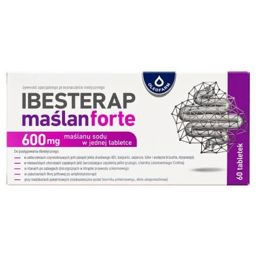 Miniaturka artykułu - Ibesterap Maślan forte 600 mg, 60 tab.