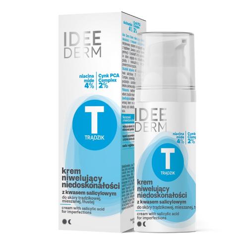 Miniaturka artykułu - Idee Derm Krem niwelujący niedoskonałości z kwasem salicylowym, 50 ml