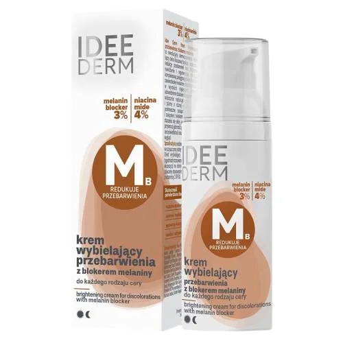 Miniaturka artykułu - IDEE DERM krem wybielający przebarwienia z blokerem melaniny, 50ml