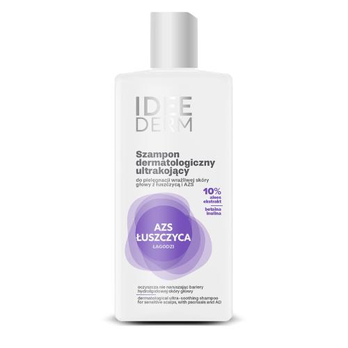Miniaturka artykułu - Idee Derm Szampon ultrakojący do wrażliwej sk&oacute;ry głowy z łuszczycą i AZS, 300 ml