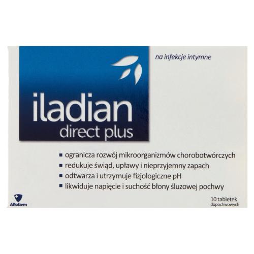Miniaturka artykułu - ILADIAN DIRECT PLUS - 10 tabletek dopochwowych 