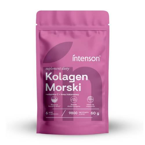 Miniaturka artykułu - Intenson Kolagen morski+ witamina C+ kwas hialuronowy, 60 g