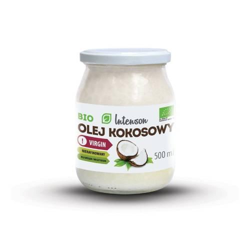 Miniaturka artykułu - Intenson Bio Olej kokosowy nierafinowany Virgin, 500 ml