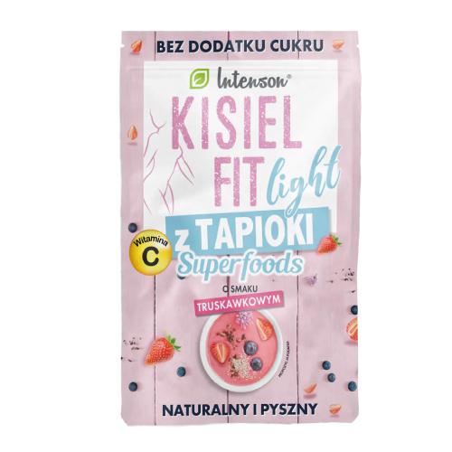 Miniaturka artykułu - INTENSON Kisiel Fit z tapioki truskawkowy, 30g