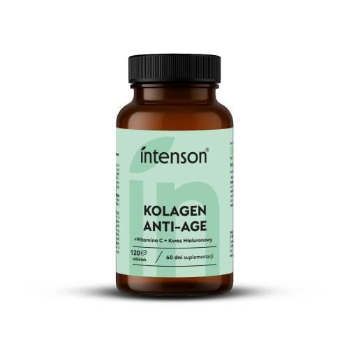 Miniaturka artykułu - Intenson Kolagen Anti-Age z kwasem hialuronowym i witaminą C, 120 tabl.