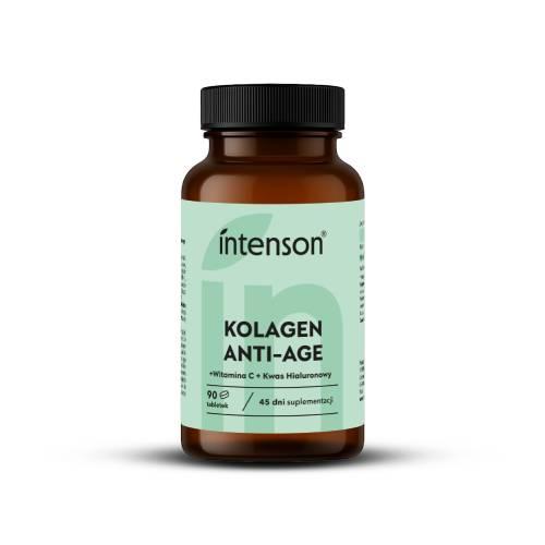 Miniaturka artykułu - Intenson Kolagen Anti-Age z kwasem hialuronowym i witaminą C, 90 tabl.
