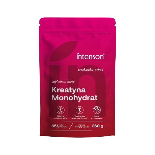 Miniaturka artykułu - Intenson Kreatyna Monohydrat truskawka-arbuz, 260 g - suplement diety dla sportowc&oacute;w