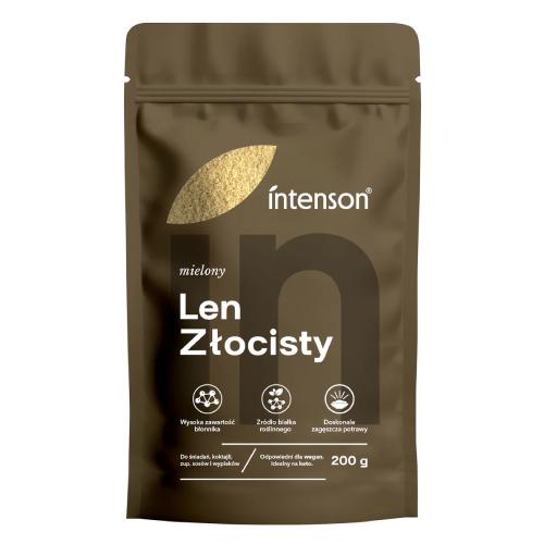 Miniaturka artykułu - Intenson Len złocisty mielony odtłuszczony, 200 g