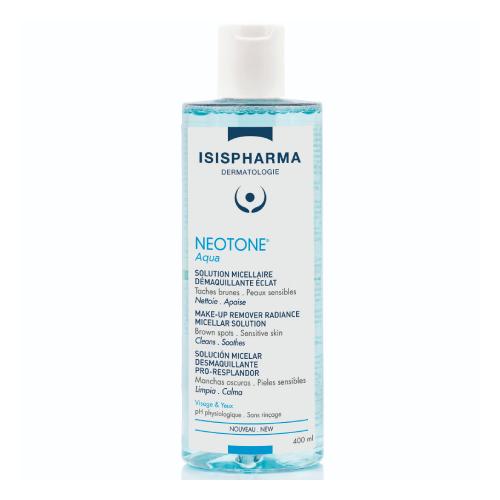 Miniaturka artykułu - ISISPHARMA NEOTONE AQUA Rozświetlający płyn micelarny do demakijażu dla sk&oacute;ry wrażliwej, 400 ml