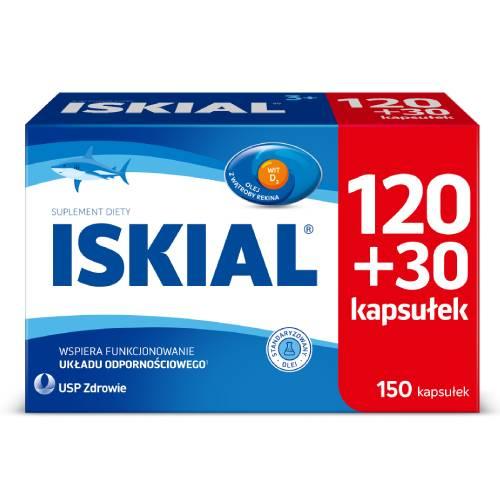 Miniaturka artykułu - Iskial, 150 kaps. - z olejem z wątroby rekina i witaminą D
