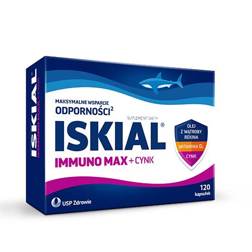 Miniaturka artykułu - Iskial Immuno Max + Cynk, 120kaps.