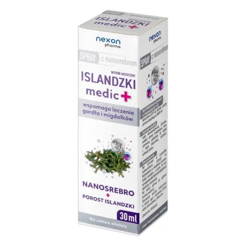 Zdjęcie produktu - ISLANDZKI Medic+ Spray do gardła z nanosrebrem, 30 ml