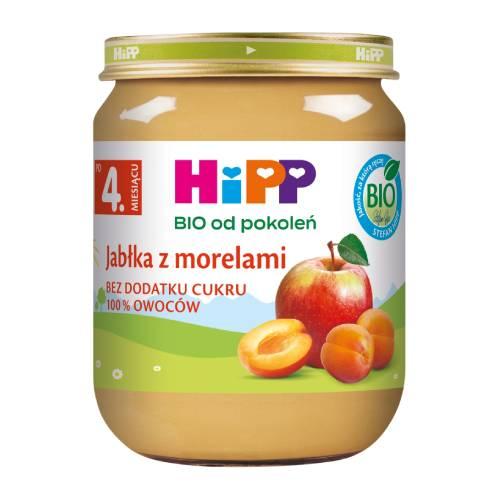 Miniaturka artykułu - HiPP BIO Jabłka z morelami po 4. miesiącu, 125 g