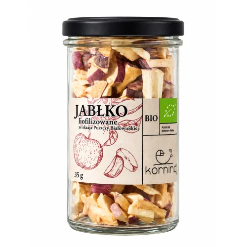 Miniaturka artykułu - Kornino Jabłko liofilizowane Eko, 35 g
