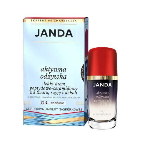 Miniaturka artykułu - JANDA Aktywna odżywka Lekki krem peptydowo-ceramidowy, 30 ml