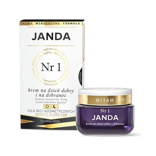 Miniaturka artykułu - JANDA Krem Nr 1 z Czystym Złotem na dzień dobry i na dobranoc, 50 ml