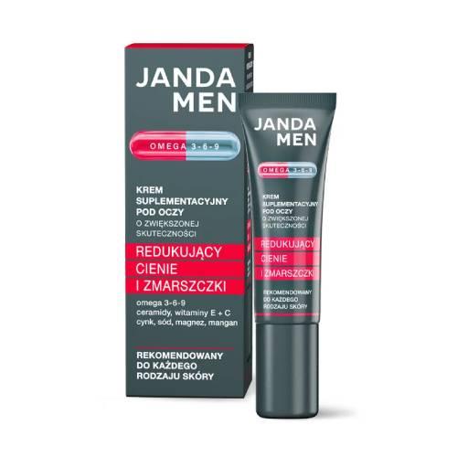 Miniaturka artykułu - Janda Men Krem suplementacyjny pod oczy redukujący cienie i zmarszczki, 15 ml