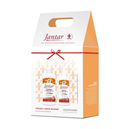 Zdjęcie produktu - JANTAR MEDICA Zestaw do włos&oacute;w zniszczonych Szampon, 330 ml + Odżywka, 200 ml