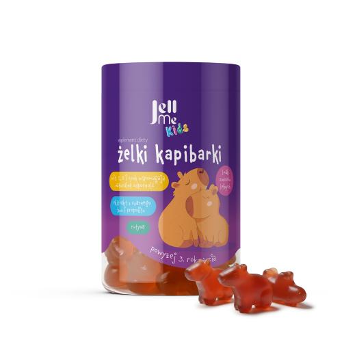 Zdjęcie produktu - JellMe Kids żelki kapibarki, 250 g - suplement diety z ekstraktem z czarnego bzu, witaminą C i D 