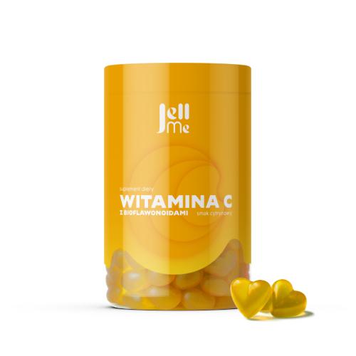 Miniaturka artykułu - JellMe Witamina C + Bioflawonoidy żelki smak cytrynowy, 250 g - suplement z witaminą C