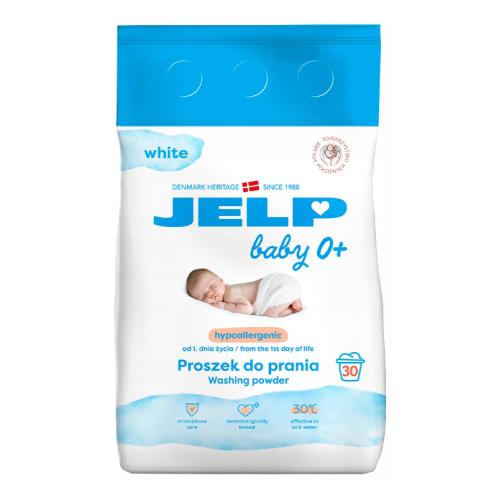 JELP Baby 0+ Hipoalergiczny proszek do prania białego dla dzieci, 2,25kg (30 prań)