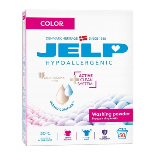JELP Hipoalergiczny proszek do prania kolor&oacute;w dla dzieci i dorosłych, 3kg (50 prań)