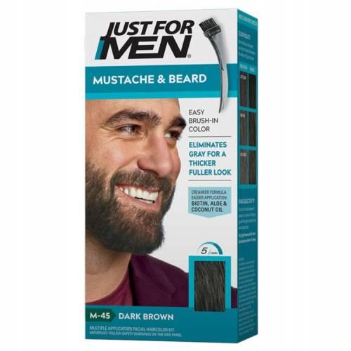 Miniaturka artykułu - JUST FOR MEN M-45 Żel koloryzujący do brody i wąs&oacute;w, średni brąz i czarny 