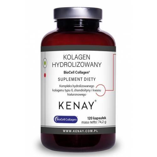Miniaturka artykułu - Kenay BioCell Collagen Kolagen hydrolizowany Typu II, 120 kaps.