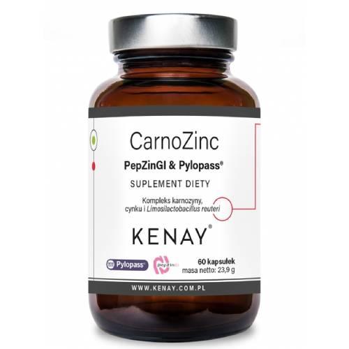 Miniaturka artykułu - Kenay CarnoZinc PepZinGI & Pylopass, 60 kaps.
