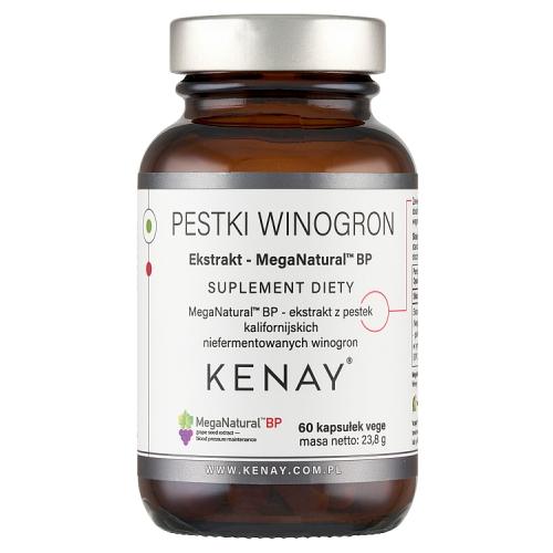 Miniaturka artykułu - KENAY MegaNatural-BP Ekstrakt z pestek winogron, 60 kaps.