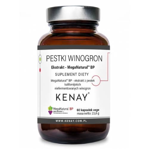 Miniaturka artykułu - KENAY MegaNatural-BP Ekstrakt z pestek winogron, 60 kaps.