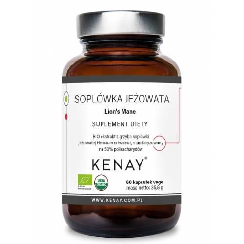 Miniaturka artykułu - KENAY Sopl&oacute;wka jeżowata Lion's Mane, 60 kaps.