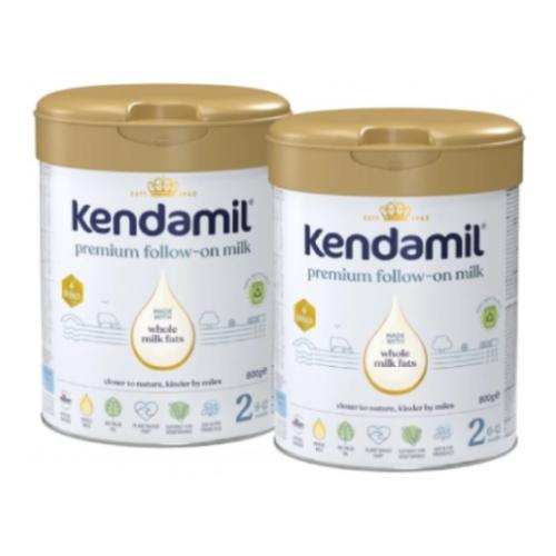Miniaturka artykułu - Kendamil Premium 2 HMO+ Mleko następne dla niemowląt po 6. miesiącu, 2x800g