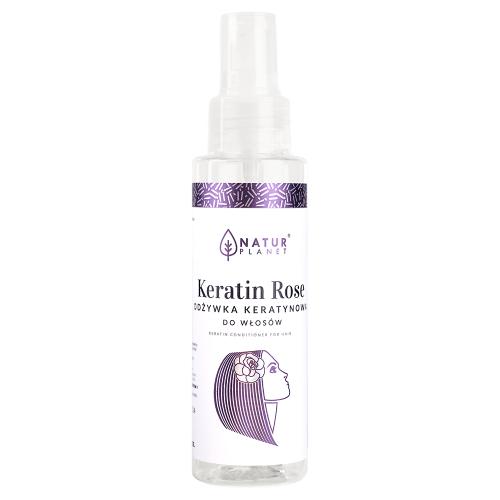 Miniaturka artykułu - KERATIN ROSE Odżywka keratynowa do włos&oacute;w NaturPlanet, 100ml