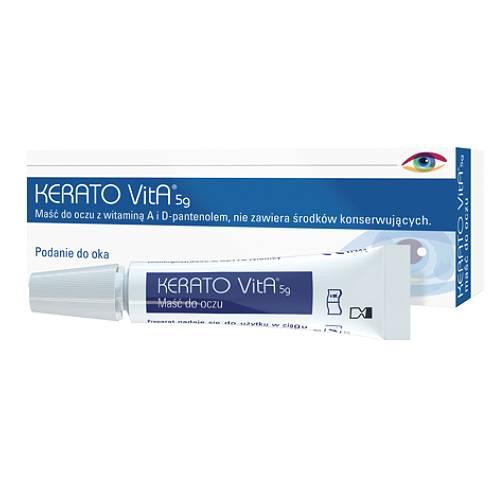 Miniaturka artykułu - Kerato VitA Maść do oczu z witaminą A wspomagająca regenerację powierzchni oka, 5 g