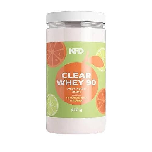 Miniaturka artykułu - KFD Izolat Białka Clear Whey 90 smak pomarańcza-limonka, 420 g