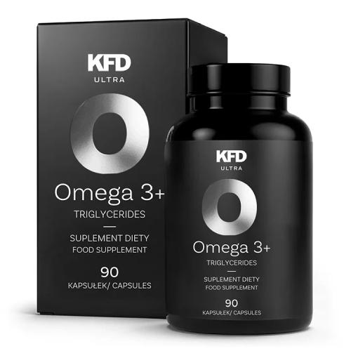 Miniaturka artykułu - KFD Omega 3+ tr&oacute;jglicerydy, 90 kaps. - suplement diety z kwasami omega