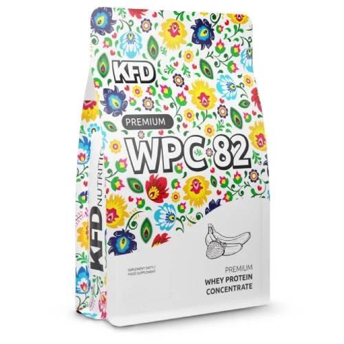 Miniaturka artykułu - KFD Premium WPC 82 o smaku Bananowo - truskawkowym, 900 g