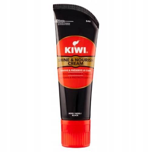 Miniaturka artykułu - KIWI SHINE & NOURISH Pasta do but&oacute;w w kremie - czarna, 75ml