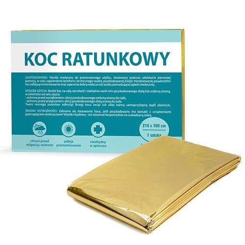 Miniaturka artykułu - Koc ratunkowy 160cm x 210cm, 1 szt.