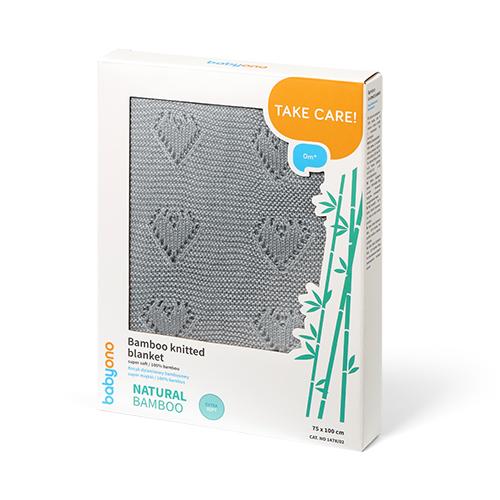 Miniaturka artykułu - BabyOno kocyk dzianinowy bambusowy 1478/02