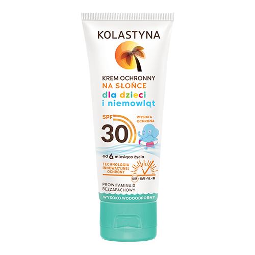 Miniaturka artykułu - KOLASTYNA Krem ochronny na słońce dla dzieci i niemowląt SPF 30, 75 ml