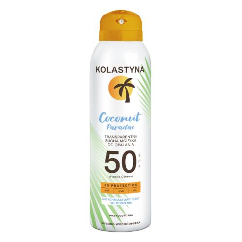 Miniaturka artykułu - KOLASTYNA SUN Sucha mgiełka ochronna Coconut Paradise SPF 50, 150 ml