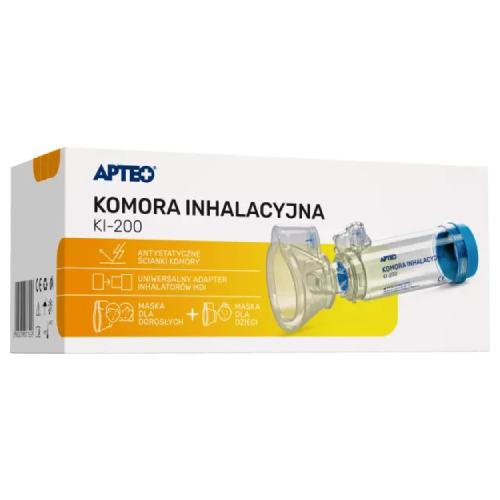 Miniaturka artykułu - APTEO komora inhalacyjna KI-200 z maską do lek&oacute;w wziewnych w aerozolu (MDI)