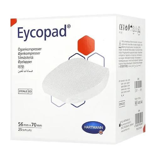 Miniaturka artykułu - Kompresy oczne jałowe EYCOPAD 56x70mm- 25szt.